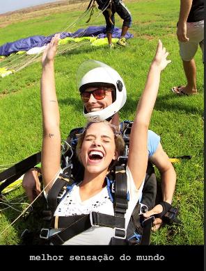 Em Israel, Kaká e Carol Dias saltam de paraquedas