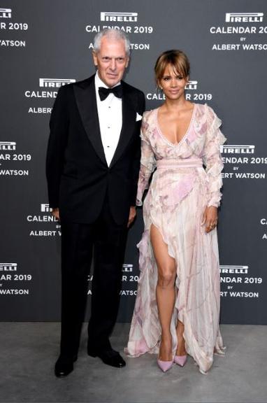 Halle Berry e Marco Tronchetti, presidente da Pirelli