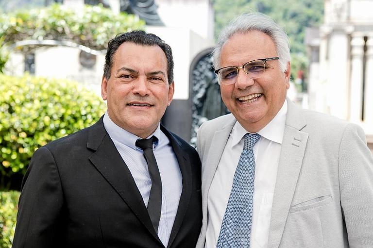 Geraldo Monge e Franklin Toscano, representante do prefeito Marcelo Crivella e da 1ª dama do município