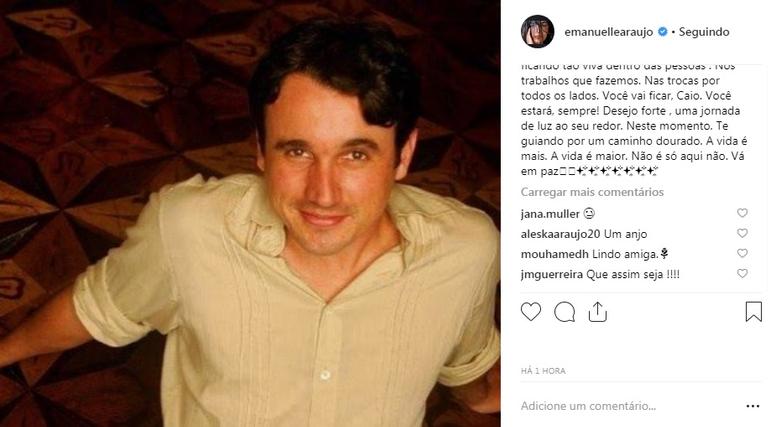 Famosos lamentam a morte do ator Caio Junqueira