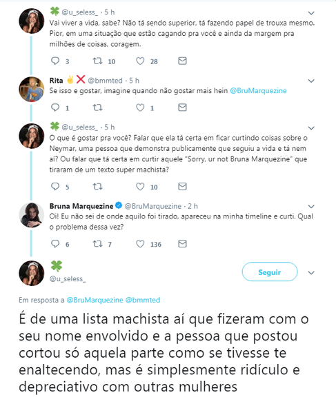 Bruna Marquezine esclarece curtidas em postagens envolvendo Neymar Jr.