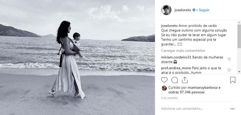 José Loreto e Débora Nascimento mantém fotos e declarações