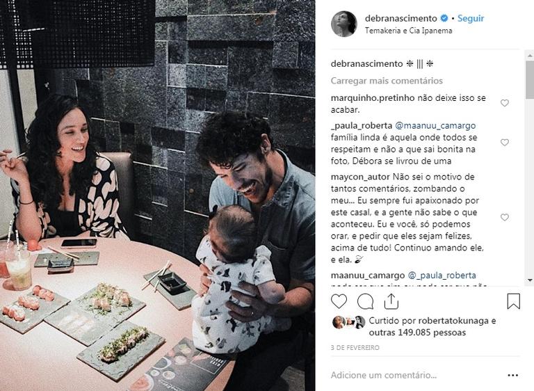 José Loreto e Débora Nascimento mantém fotos e declarações