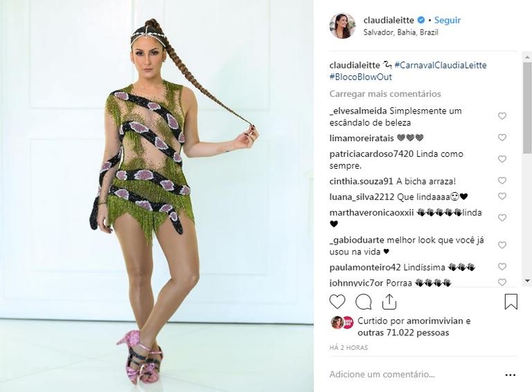 Grávida, Claudia Leitte escolhe fantasia inusitada e dança muito em cima do trio em Salvador