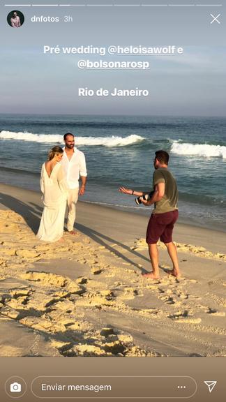 Detalhes do ensaio fotográfico e do casamento do filho de Bolsonaro