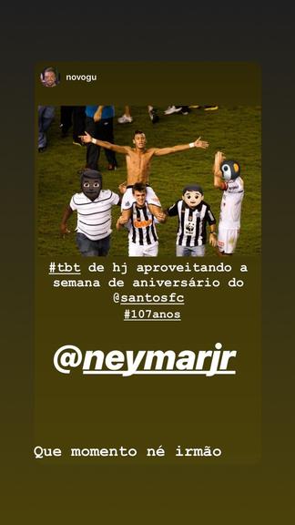 Neymar relembra passado no Santos e de quando era um bebê