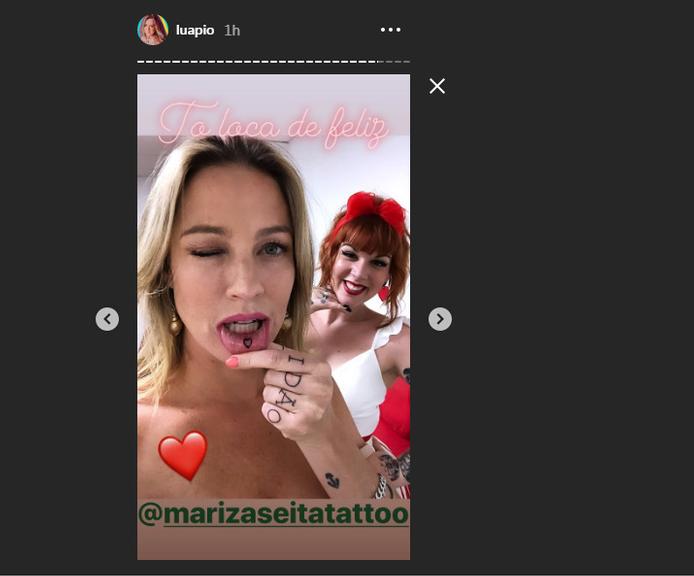 Luana Piovani exibe novas tatuagens