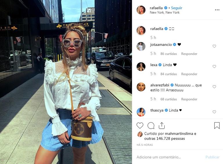 Irmã de Neymar Jr ostenta look milionário em Nova York