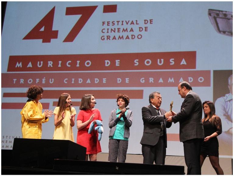 Maurício de Souza foi homenageado no Festival de Gramado