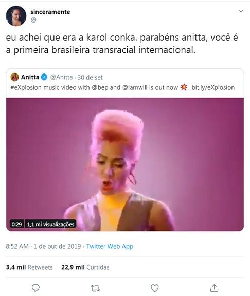 Karol Conka mandando indireta para Anitta 